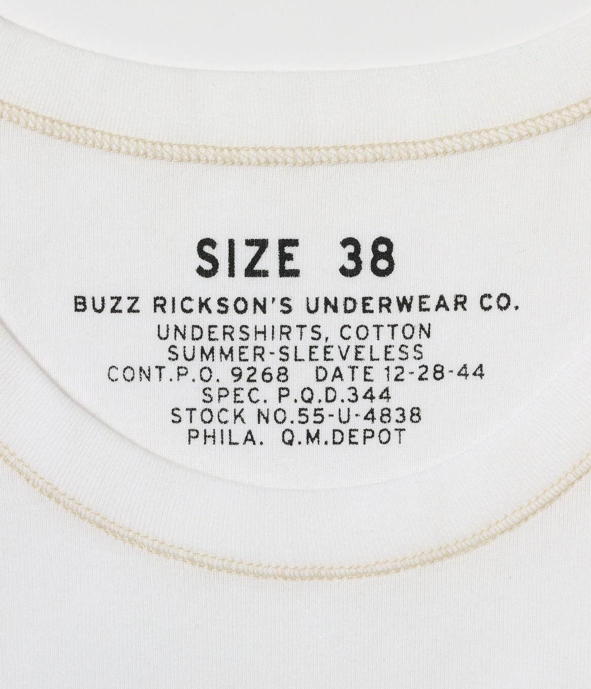 UNDERSHIRTS, COTTON SUMMER-SLEEVELESS