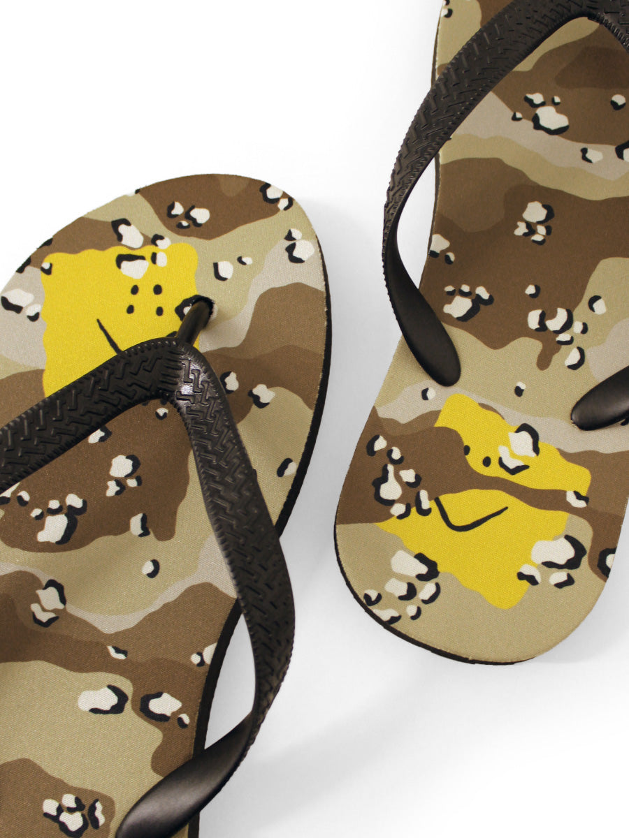 Chocolate Chip Camouflage Flip Flops