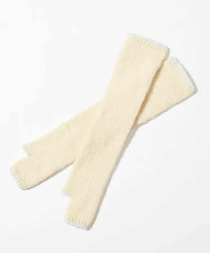Alpaca Blend Bicolor Knit Gloves