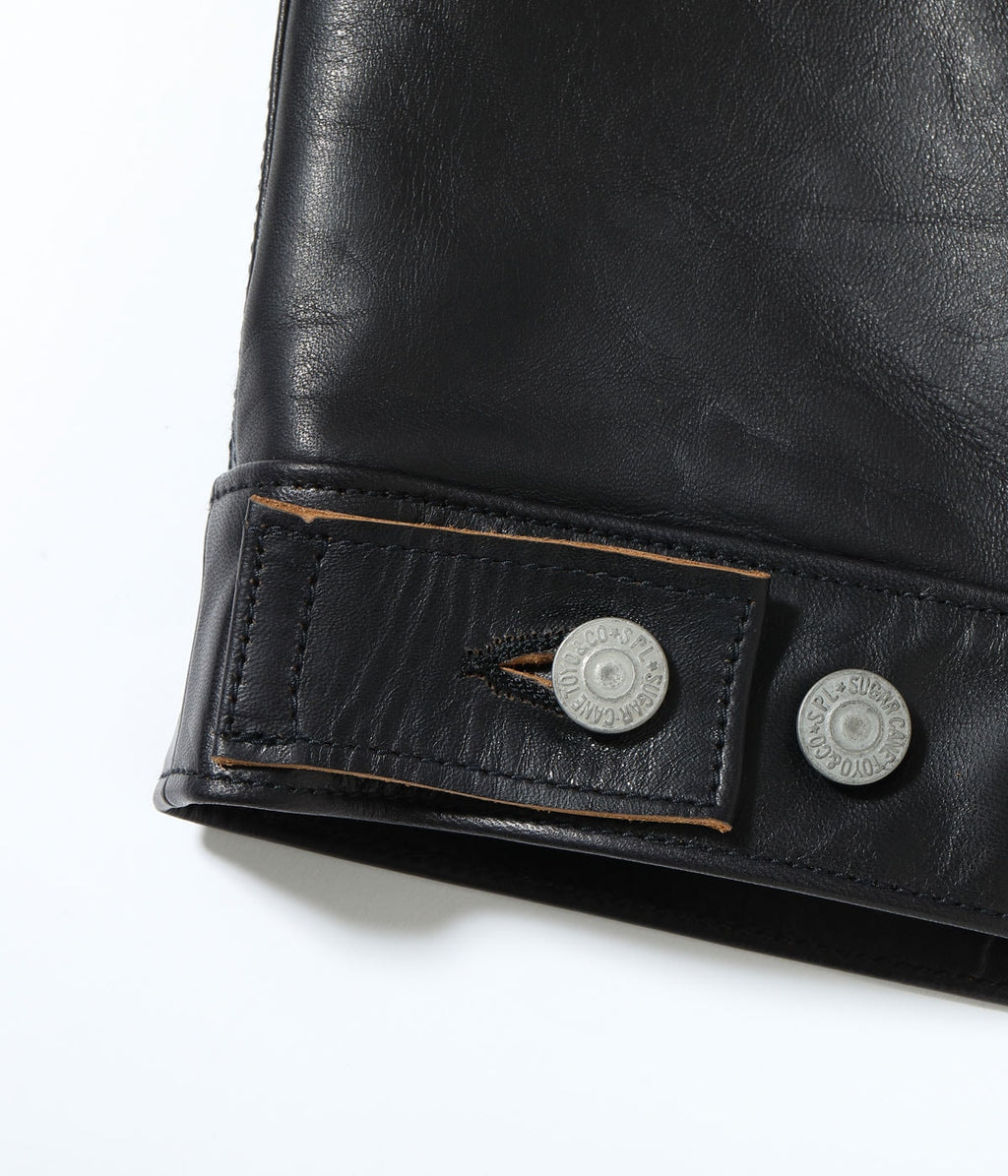 BLACK HORSEHIDE LEATHER JACKET 1953 MODEL