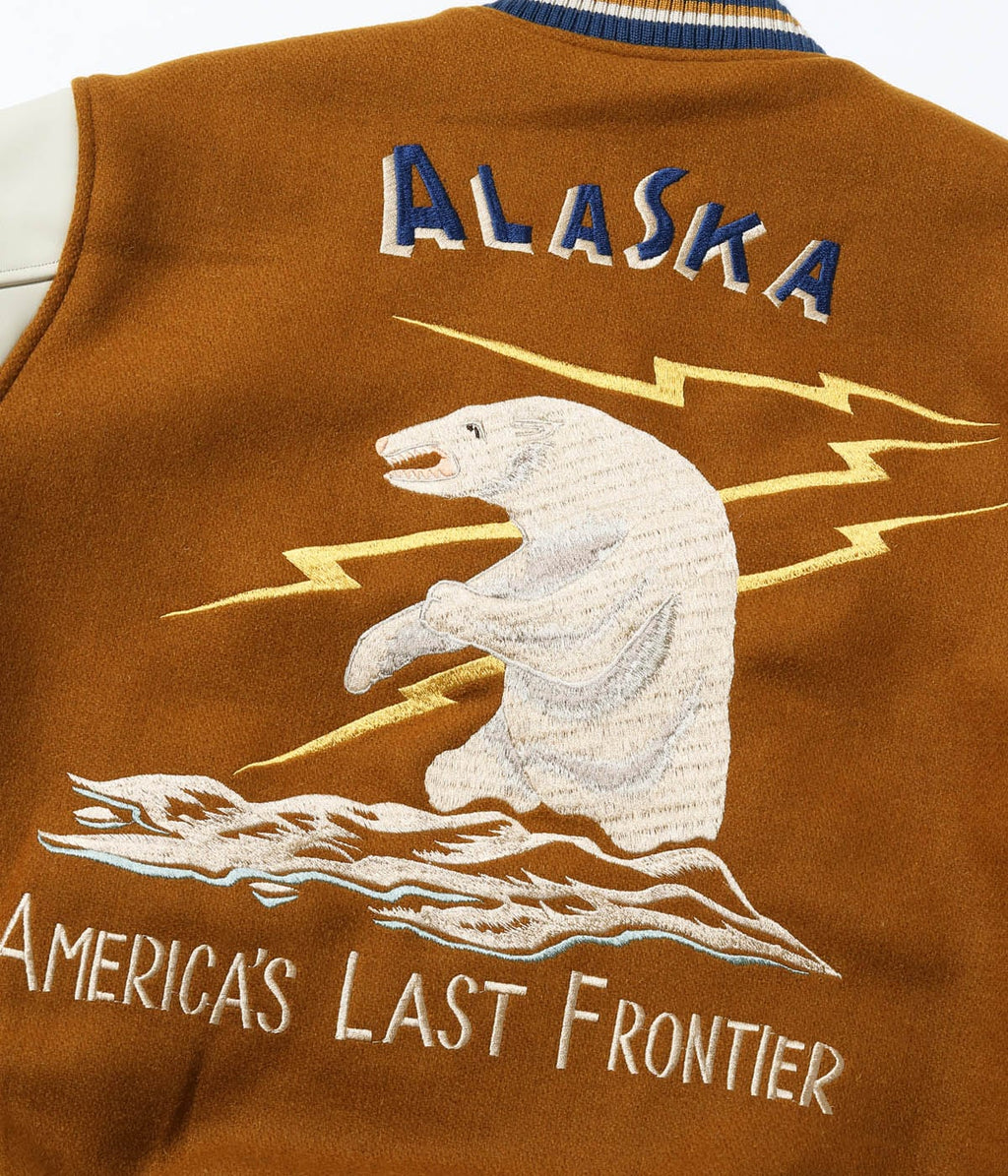 30oz. WOOL MELTON AWARD JACKET “POLAR BEAR” (GOLD)