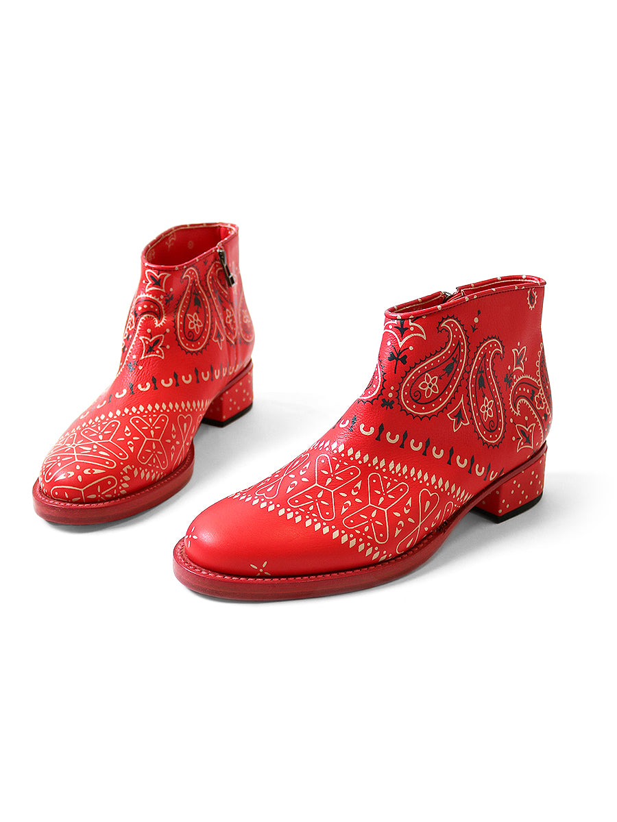 Leather Bandana pt Short Boots