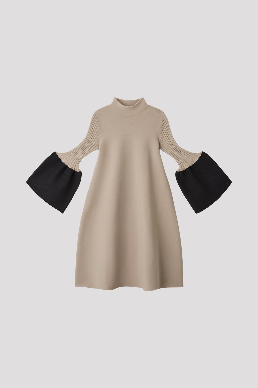 POTTERY GLITTER LONG BELL SLEEVE FLARE MINI DRESS