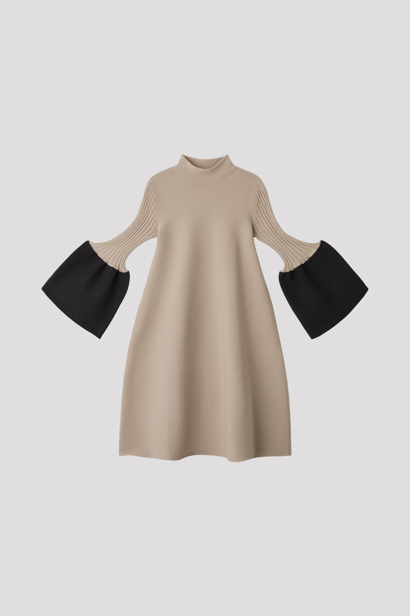 POTTERY GLITTER LONG BELL SLEEVE FLARE MINI DRESS