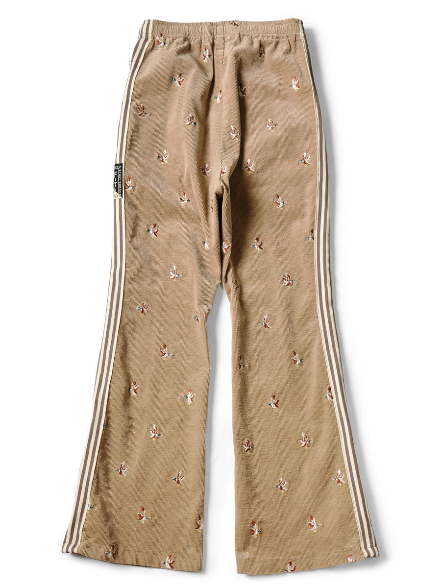 11W Stretch Corduroy Duck Embroidery Track Pants...