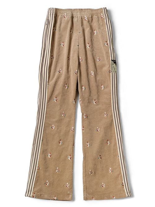 11W Stretch Corduroy Duck Embroidery Track Pants...