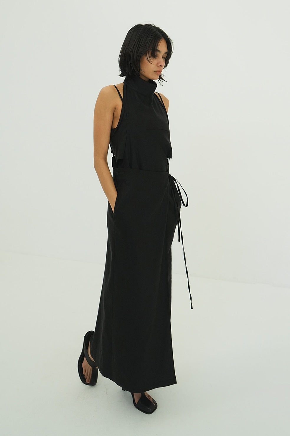 DRAPE WRAP CAMI SKIRT