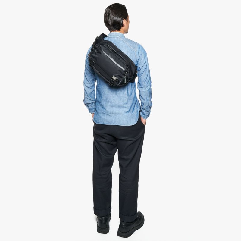 CORDURA DOBBY 305D WAIST BAG sizeL/BLACK