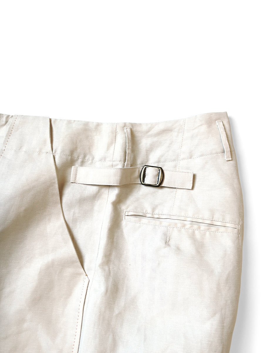 Cotton Linen Herringbone Lumber Suit Pants
