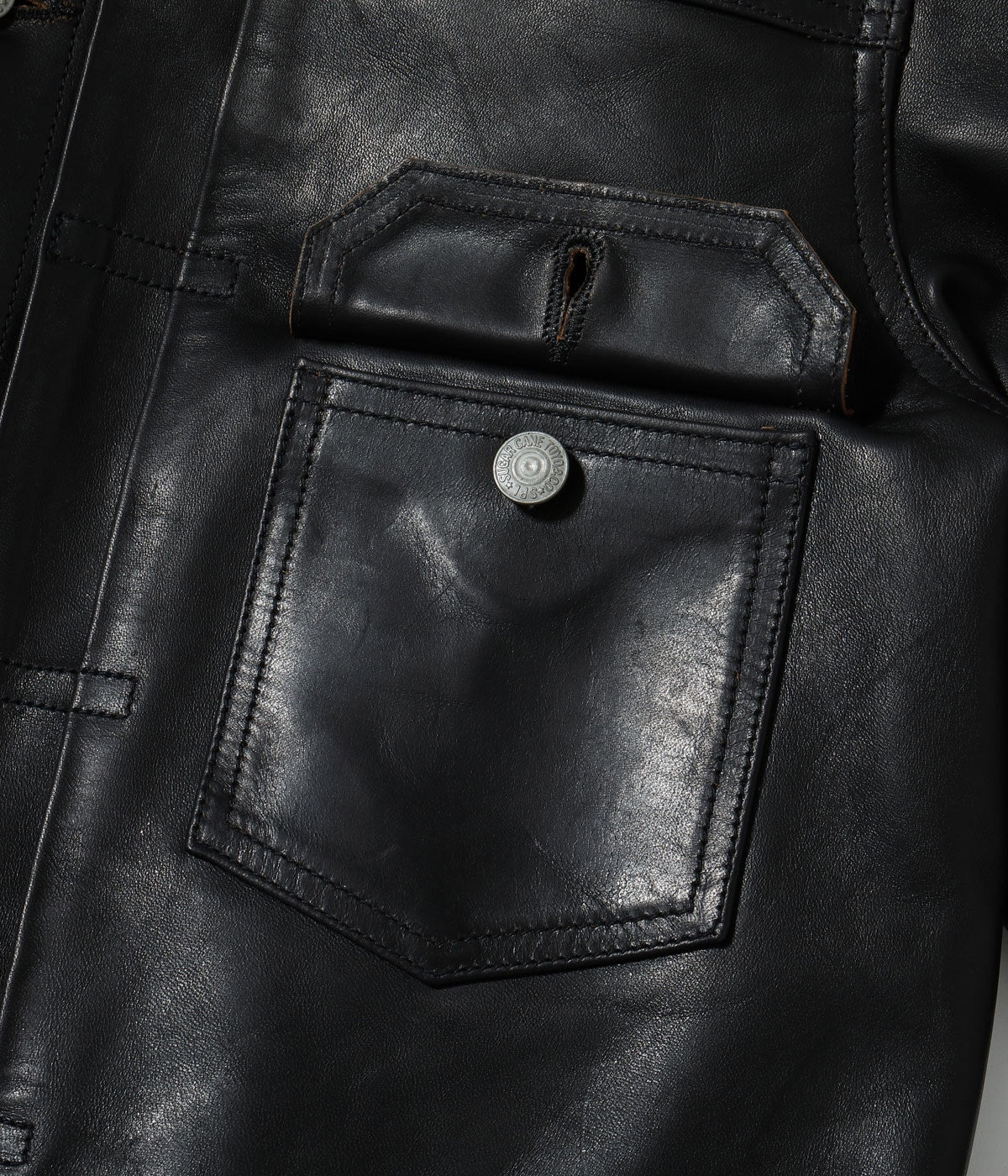 BLACK HORSEHIDE LEATHER JACKET 1953 MODEL