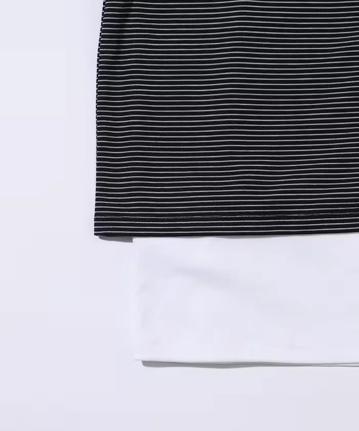 Layered Set Top / Striped Cardigan & Camisole