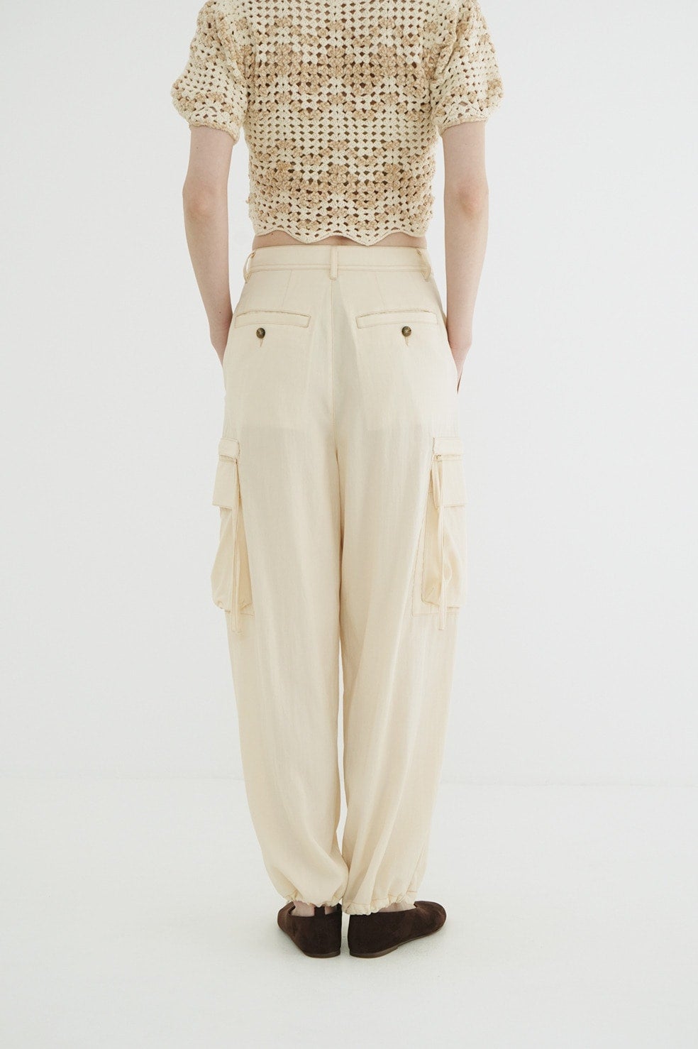 LOW WAIST POCKET CARGO PANTS