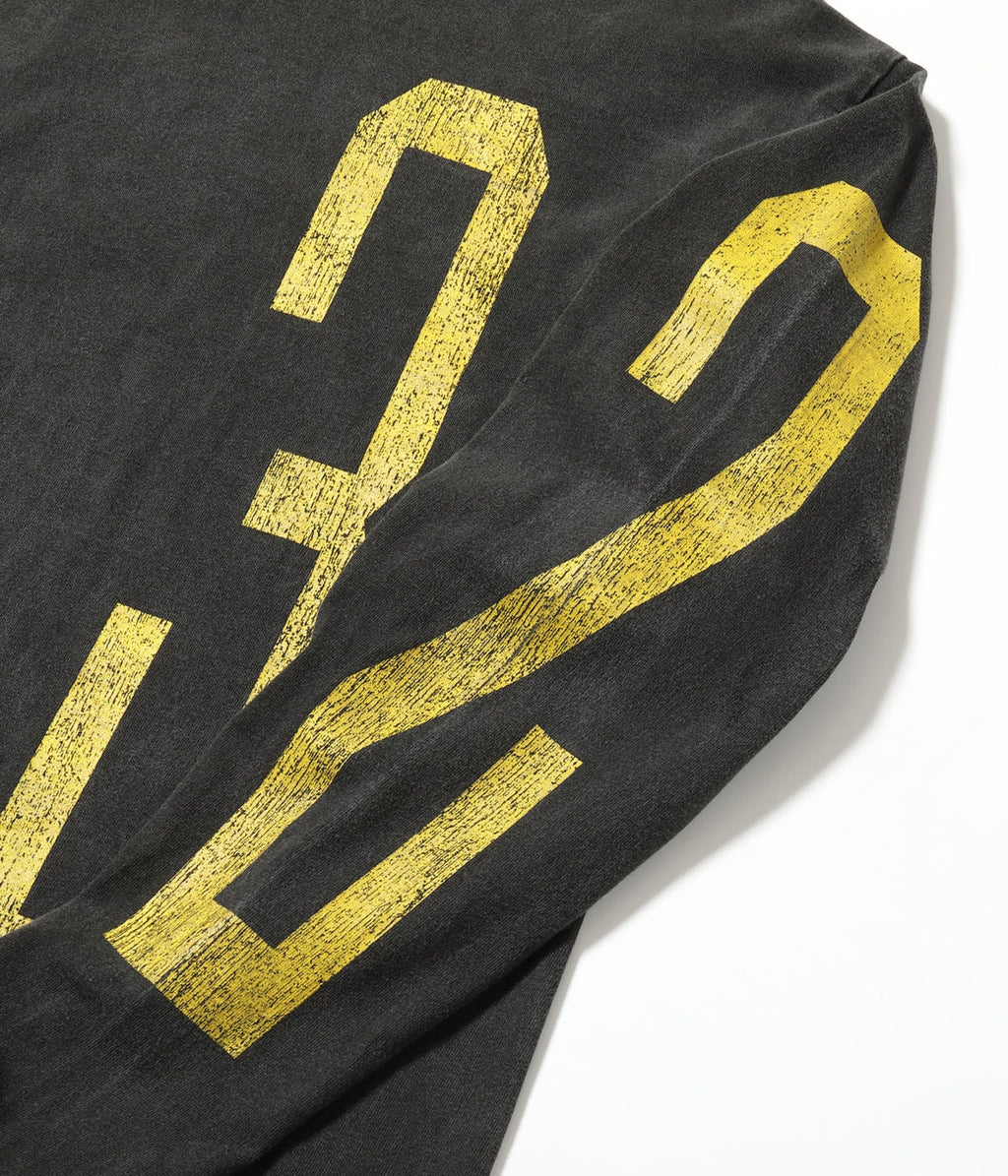 MODUCT PIGMENT DYED “UNLUCKY NUMBER” T-SHIRT (LONG SLEEVE)