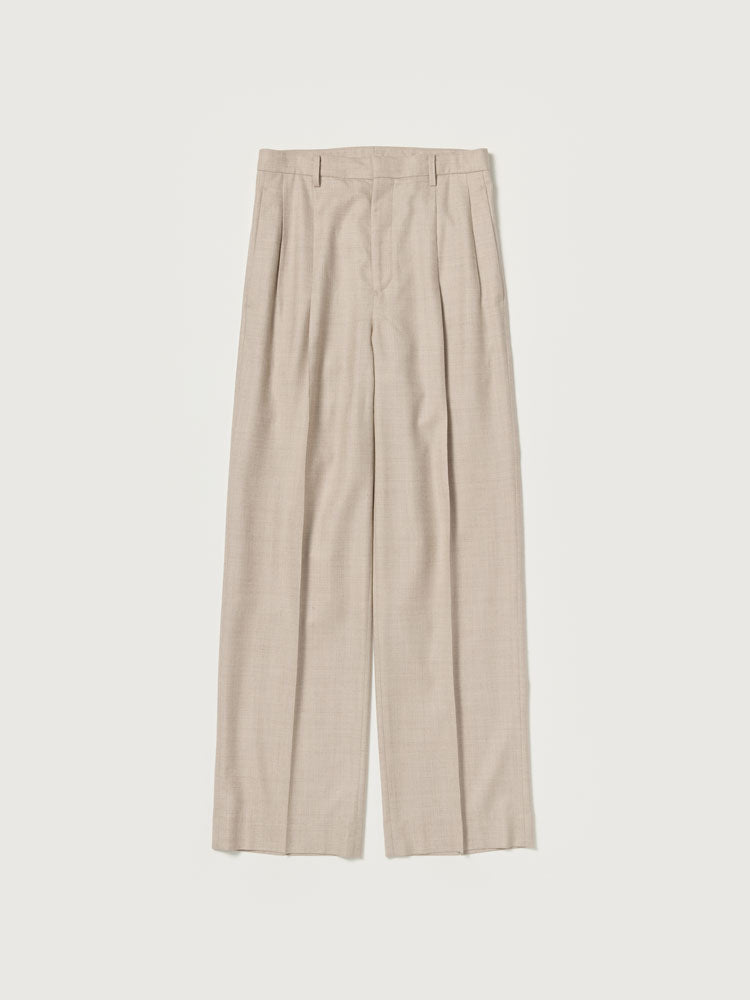 SUPER LIGHT WOOL TWO-TUCK SLACKS