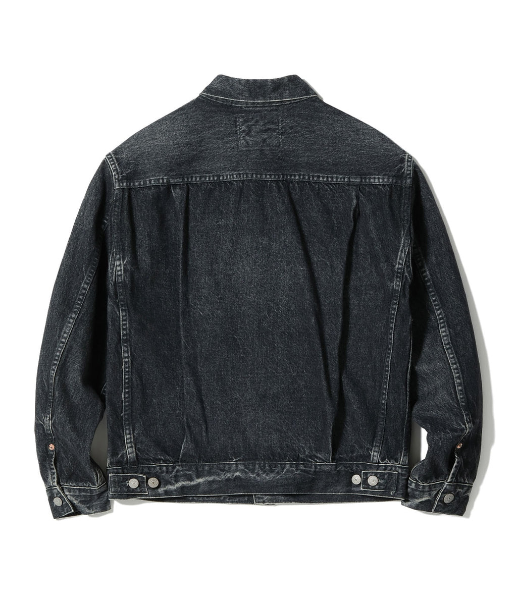 14.25oz. BLACK DENIM JACKET 1953 AGED MODEL