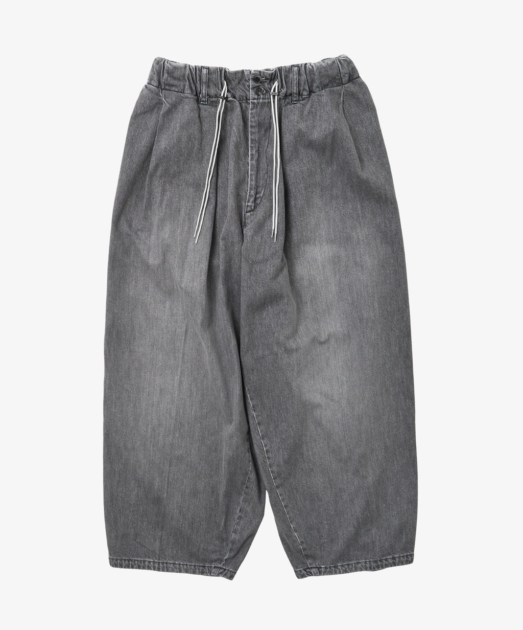 circular pants black denim bleached