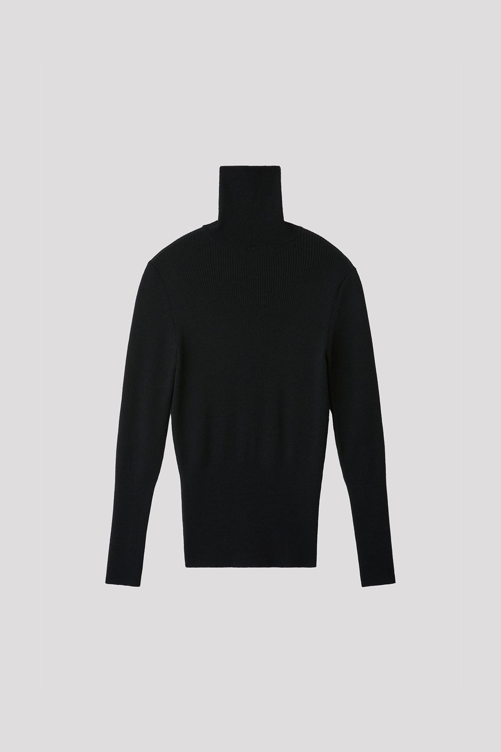 WOOL RIB HIGHNECK TOP