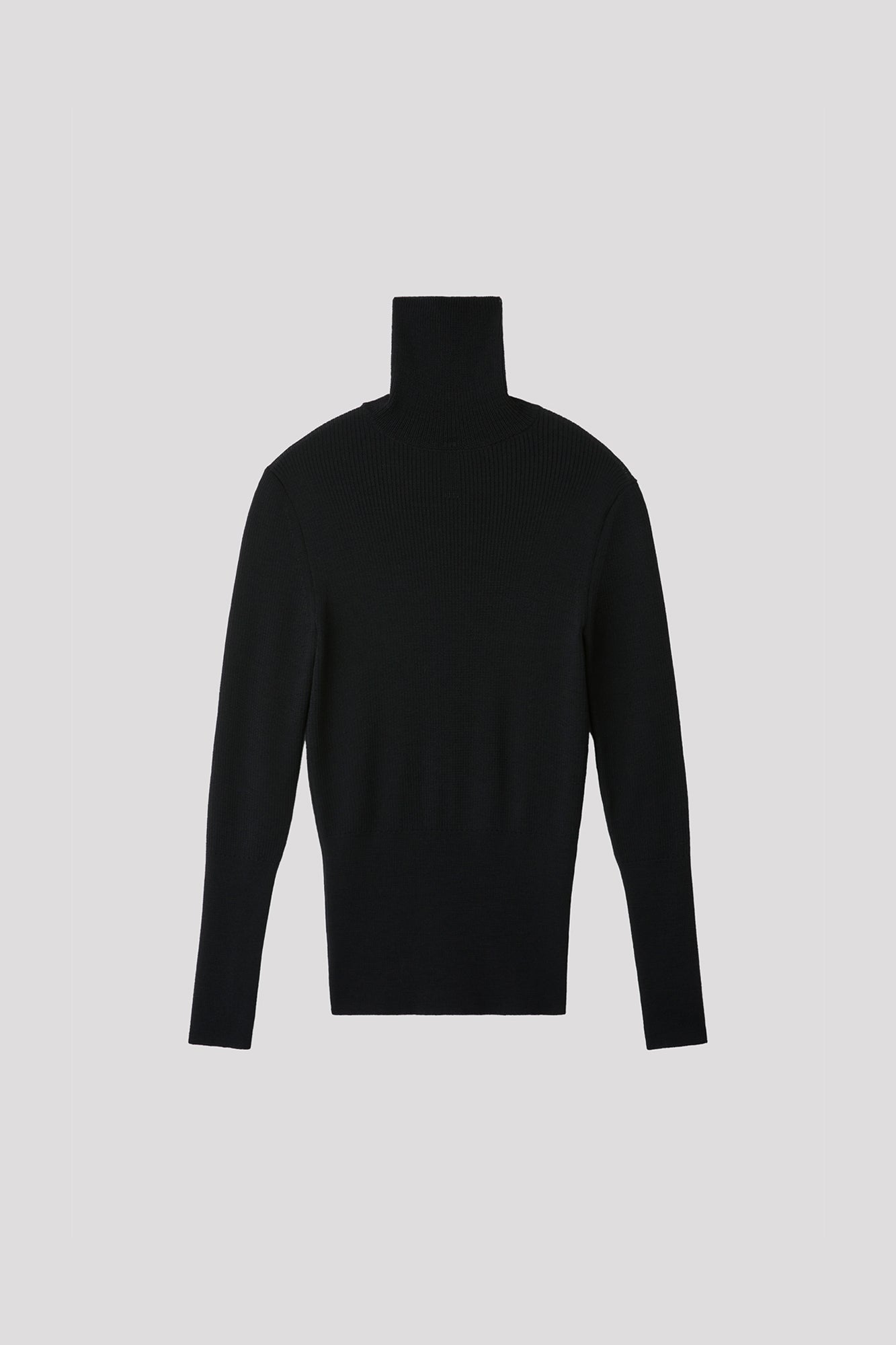 WOOL RIB HIGHNECK TOP