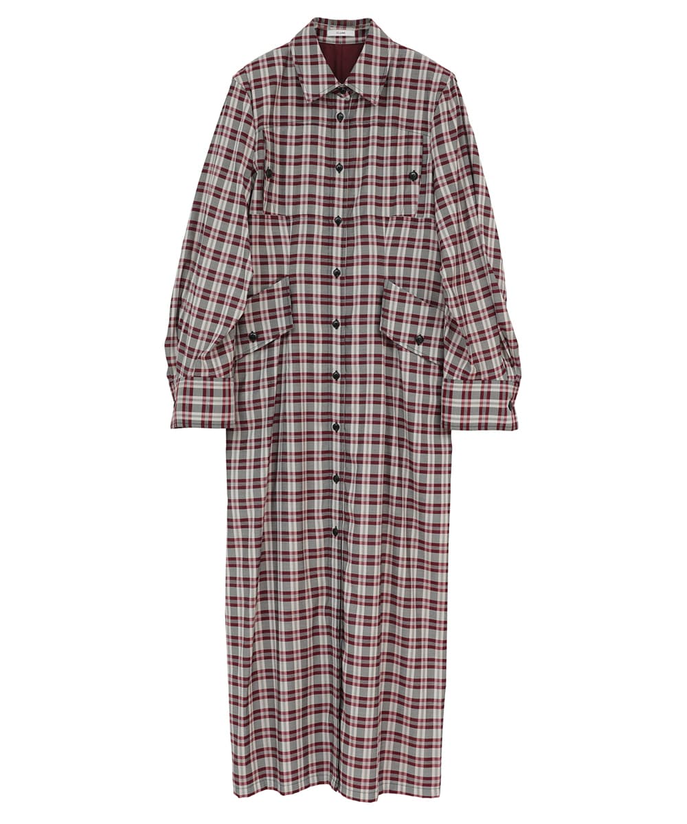 UP POCKET CHECK SHIRT ONEPIECE