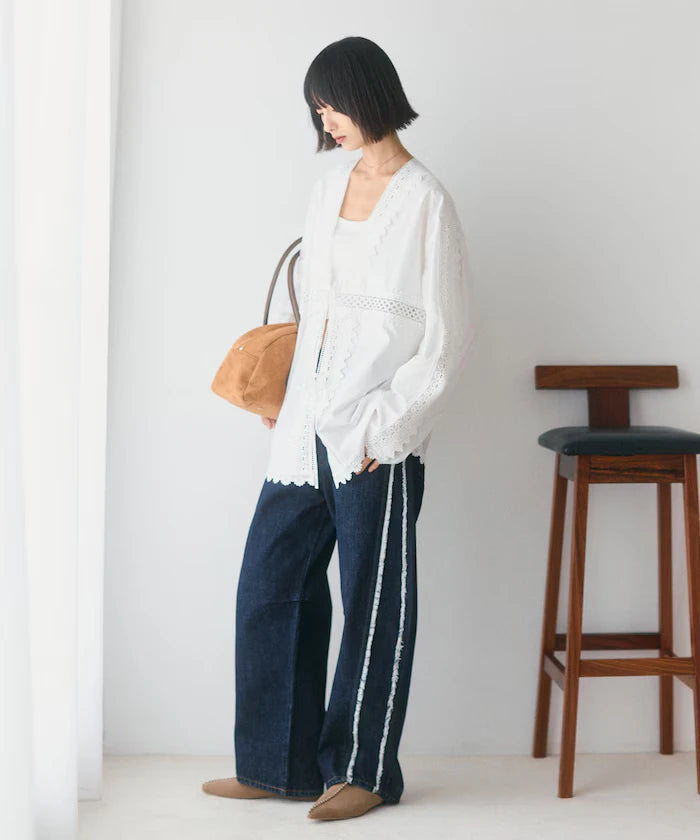 Side Fringe Curve Denim