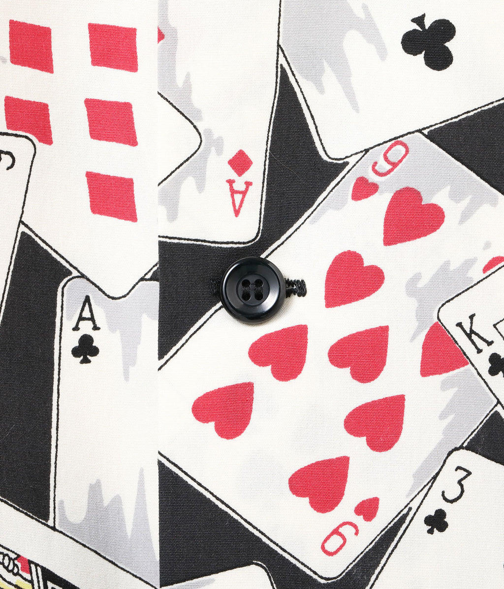 TYPEWRITER COTTON OPEN SHIRT “PLAYING CARDS”