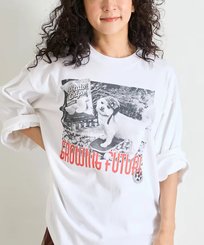 Dog Photo Print Long Sleeve T