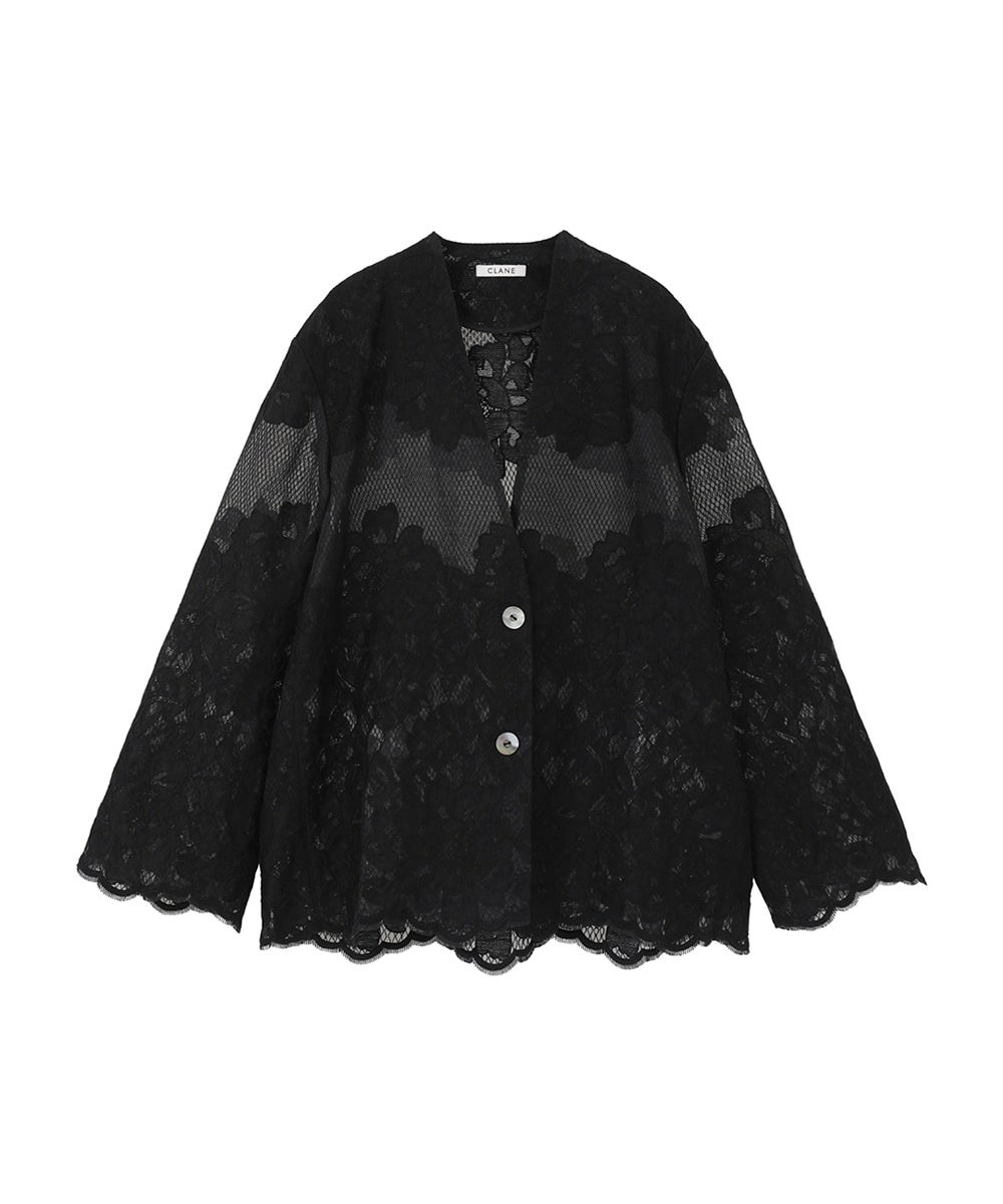 FLOWER LACE WIDE SHIRT JACKET