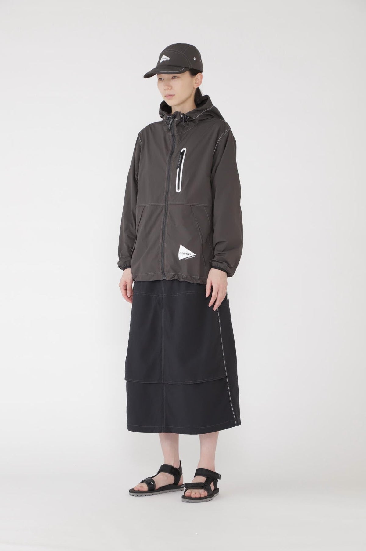 GRAMICCI × and wander nylon double knee skirt