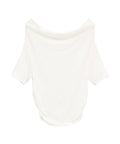 DRAPED OFF SHOULDER H/S TOPS