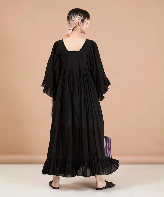 India Square Neck Frilled Dress