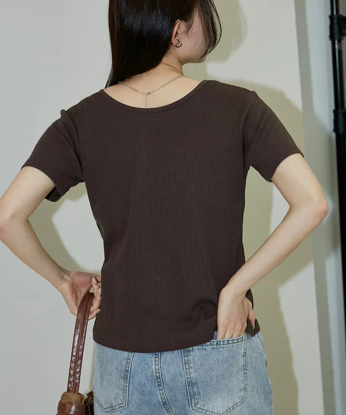 Light Waffle 2WAY Ribbon Cardigan Limited Edition