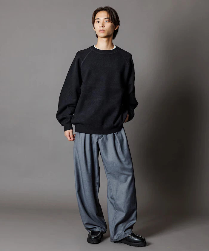 Wide Silhouette Barrel Leg Slacks Pants