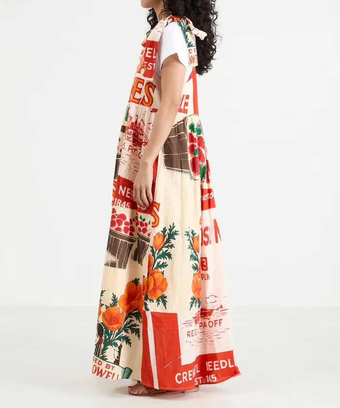 India FEEDBAG Print Shoulder Ribbon Camisole Dress