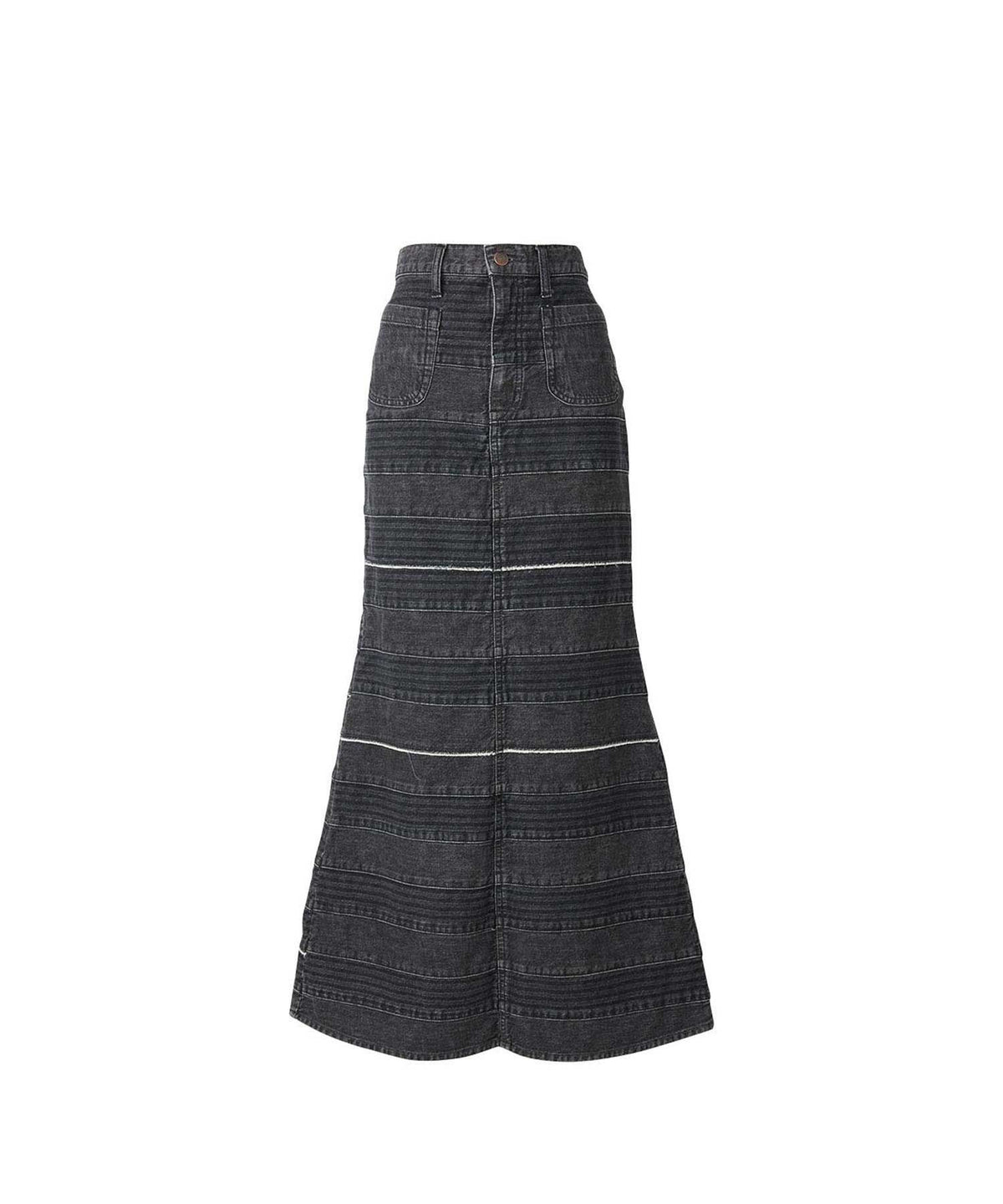 Scratch Denim Mermaid Skirt
