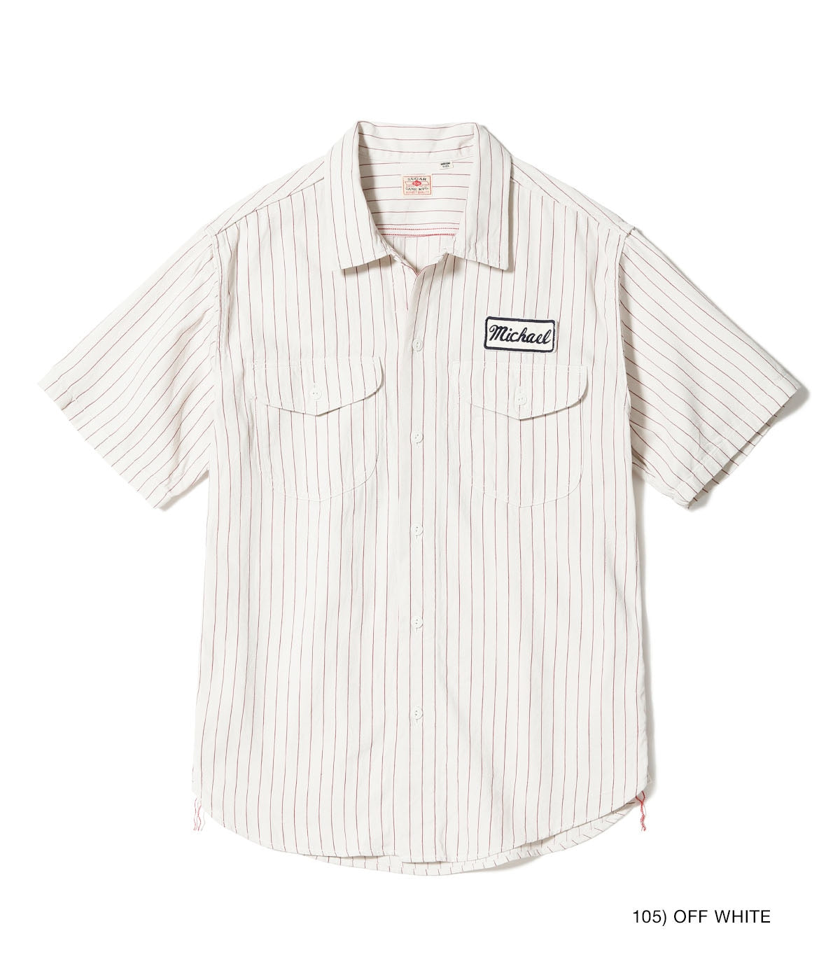 Coke Stripe Work Shirt With Embroidered