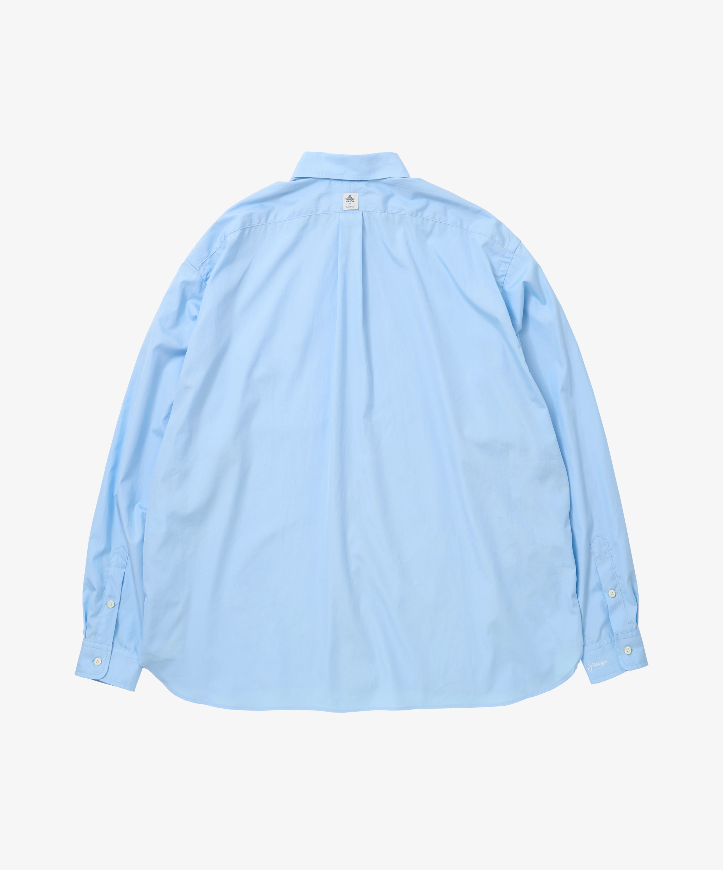 wide shirt with pocket thomas mason blue