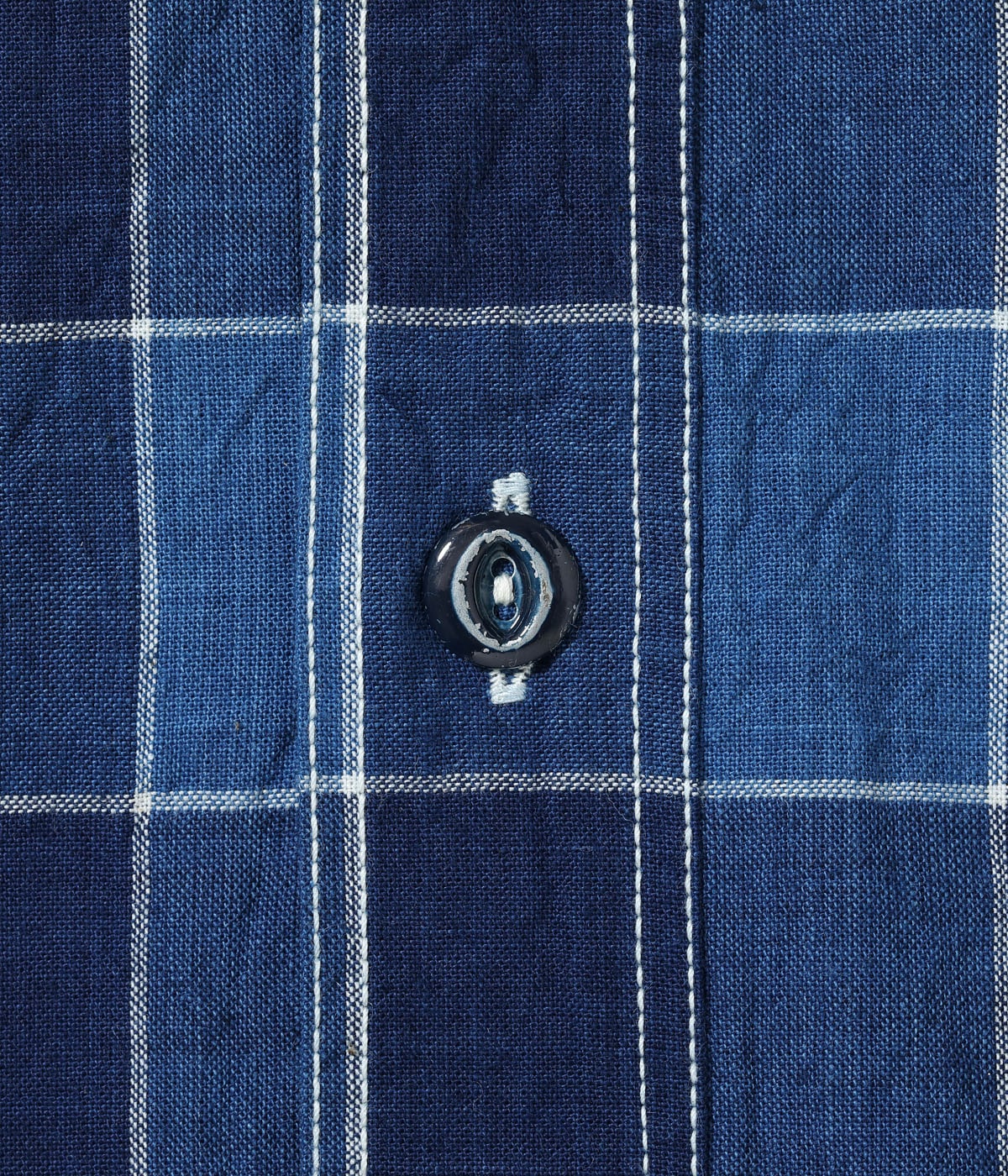 FICTION ROMANCE 5oz. INDIGO CHECK WORK SHIRT