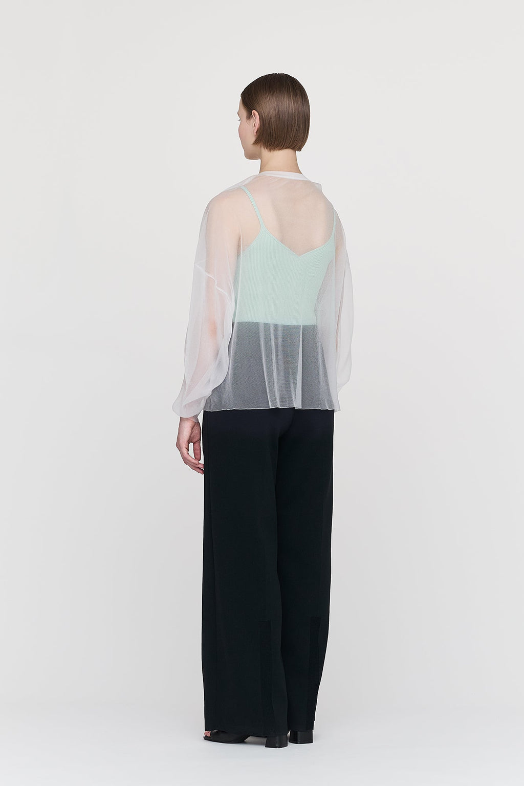 CASCADES LUCENT STAND COLLAR LONG SLEEVE SHIRT