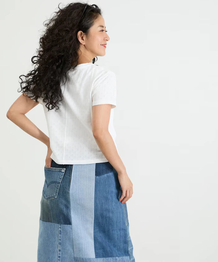 Eyelet Mini Sweat Short Sleeve T-Shirt