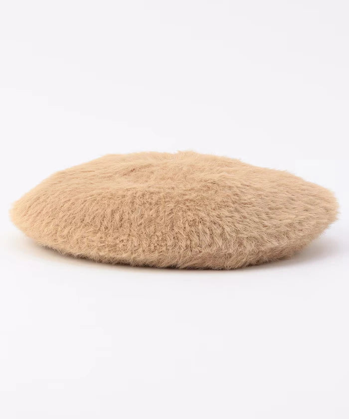 Mohair-Like Beret Hat