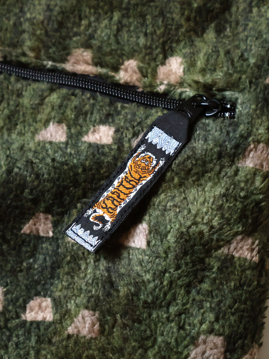 Iris Pattern Fleece Easy Straight Pants