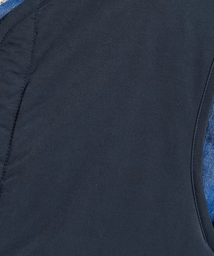 Cotton Nylon Twill Reversible Boa Vest
