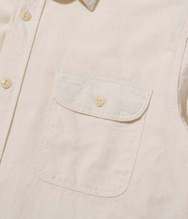 White Chambray Work Shirt (Long Sleeve)
