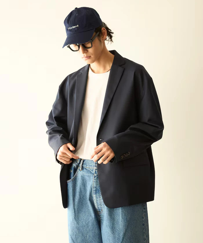 Sleeve-Contrast Tailored Jacket / Relaxed Fit