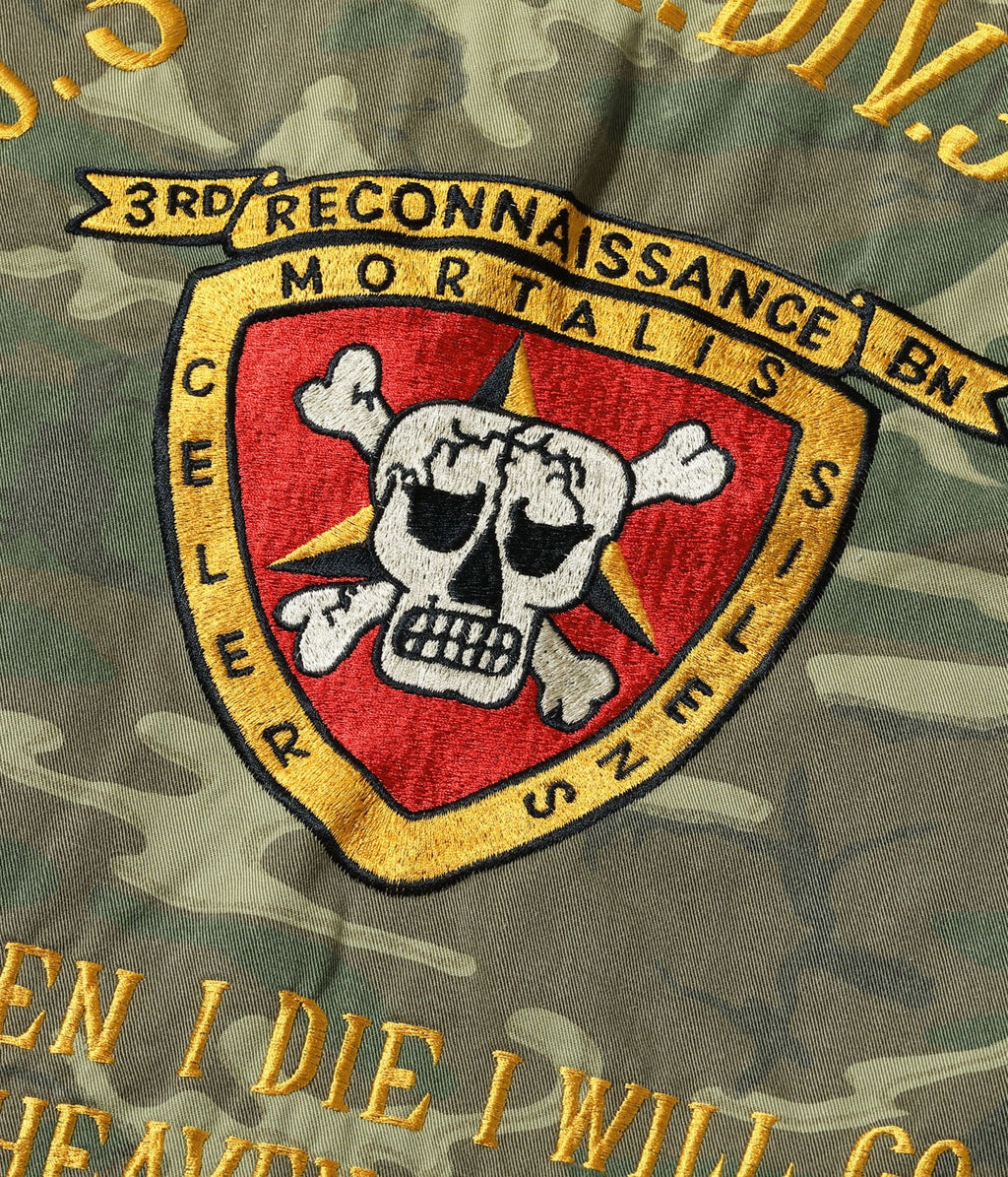 Tour Jacket ERDL Camo U.S. Marine Corps 3rd Mar. Div. 3rd Tks. Bn