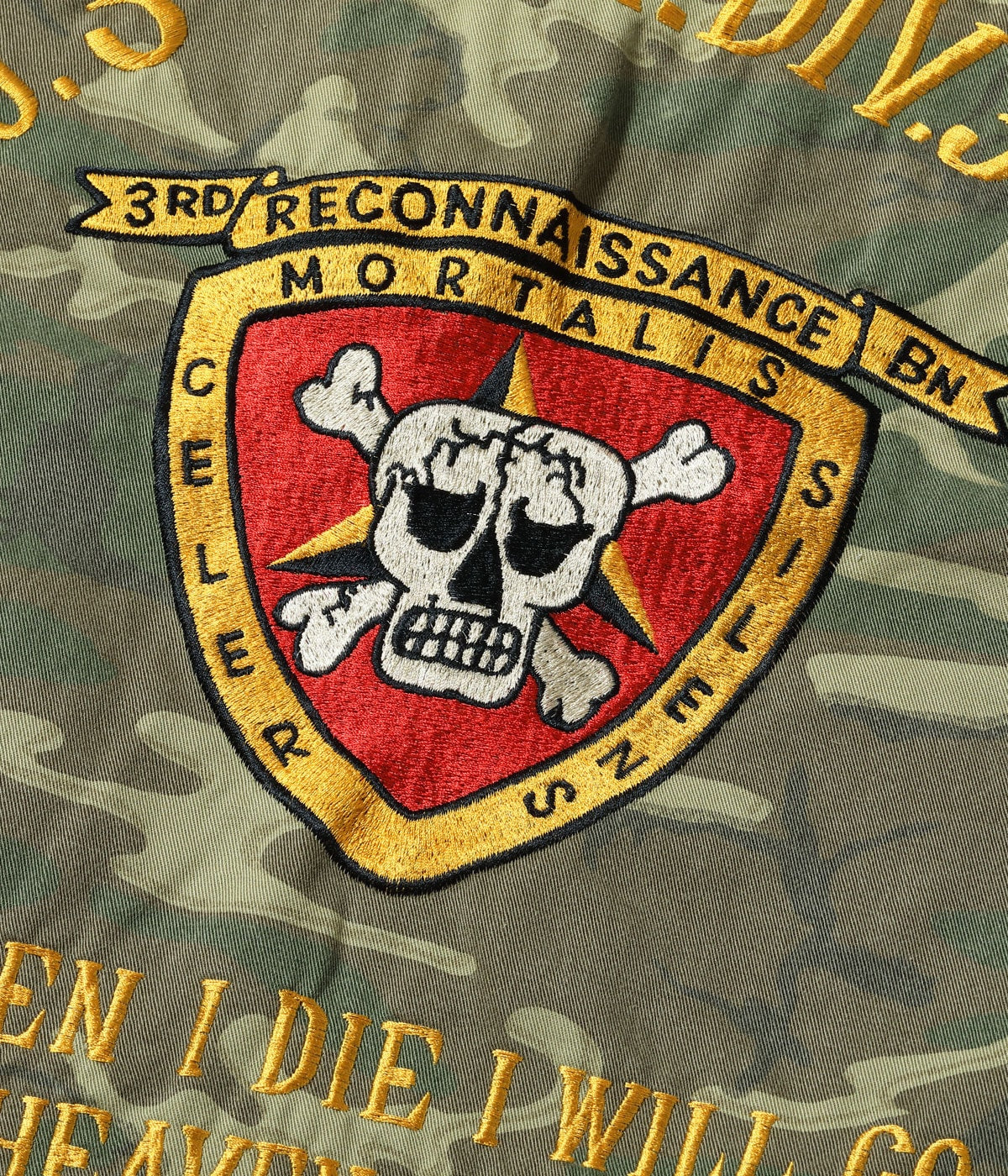 Tour Jacket ERDL Camo U.S. Marine Corps 3rd Mar. Div. 3rd Tks. Bn