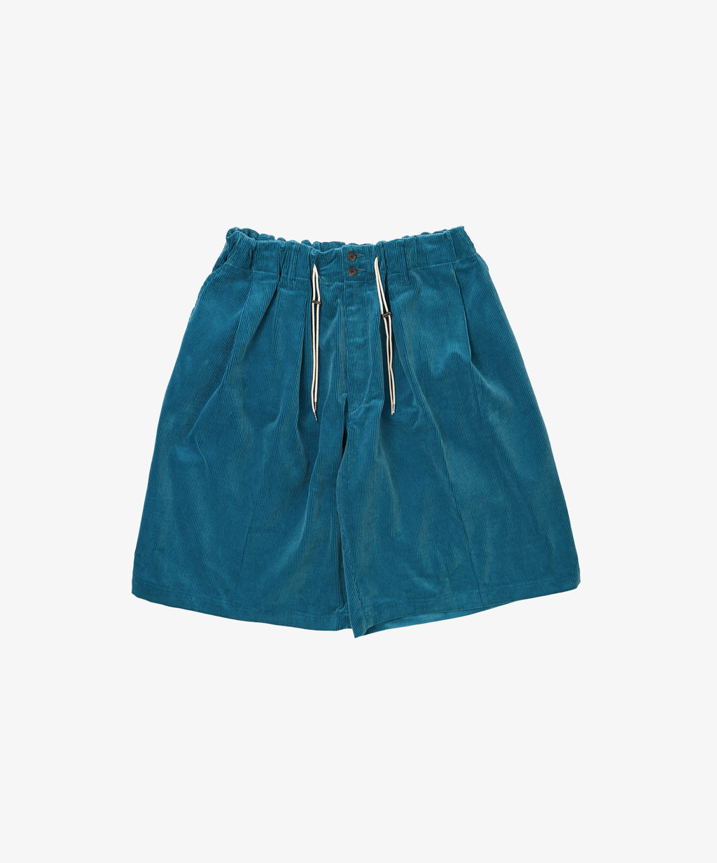 circular short corduroy blue