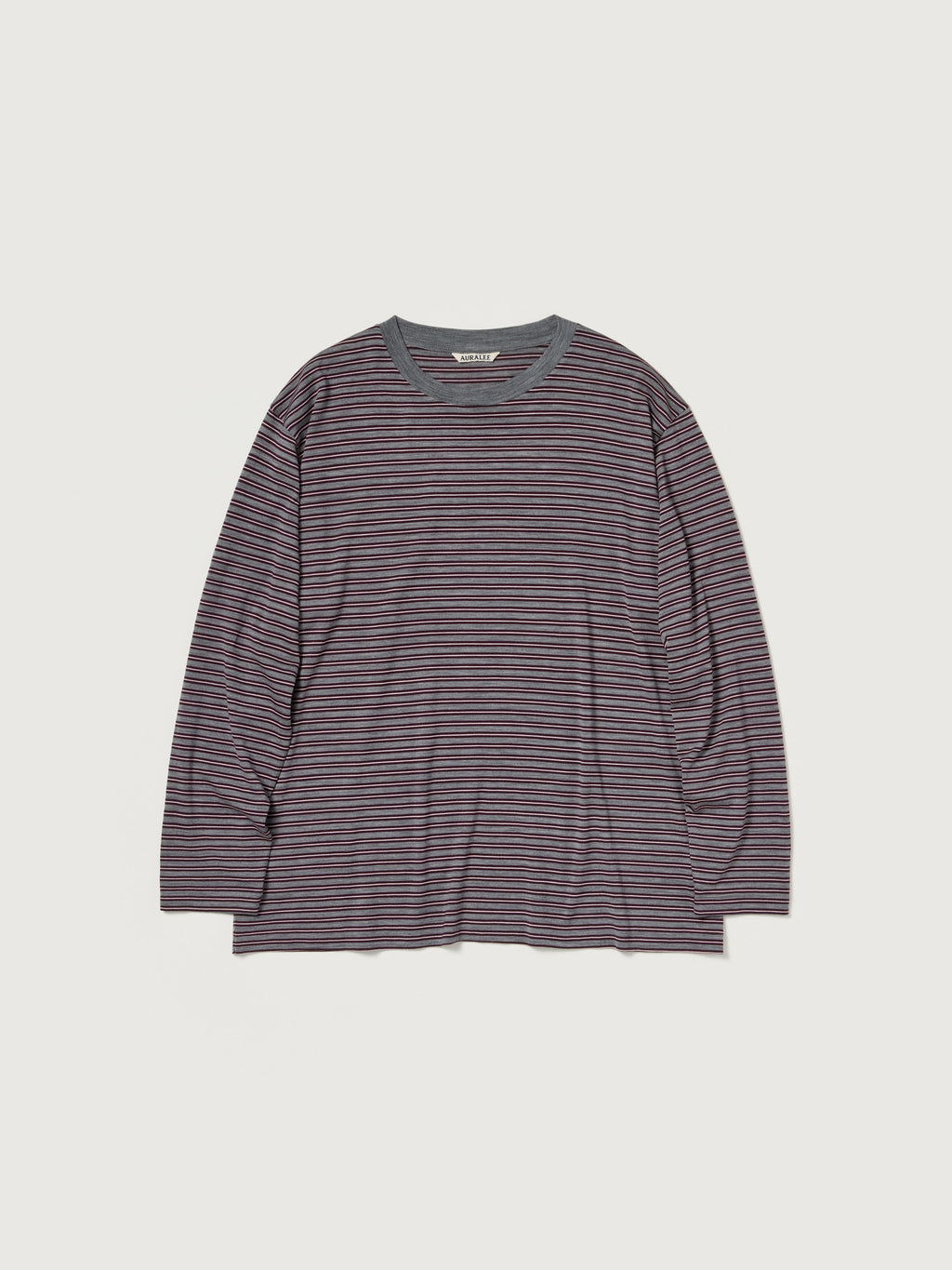 SOFT SMOOTH WOOL STRIPE JERSEY L/S TEE
