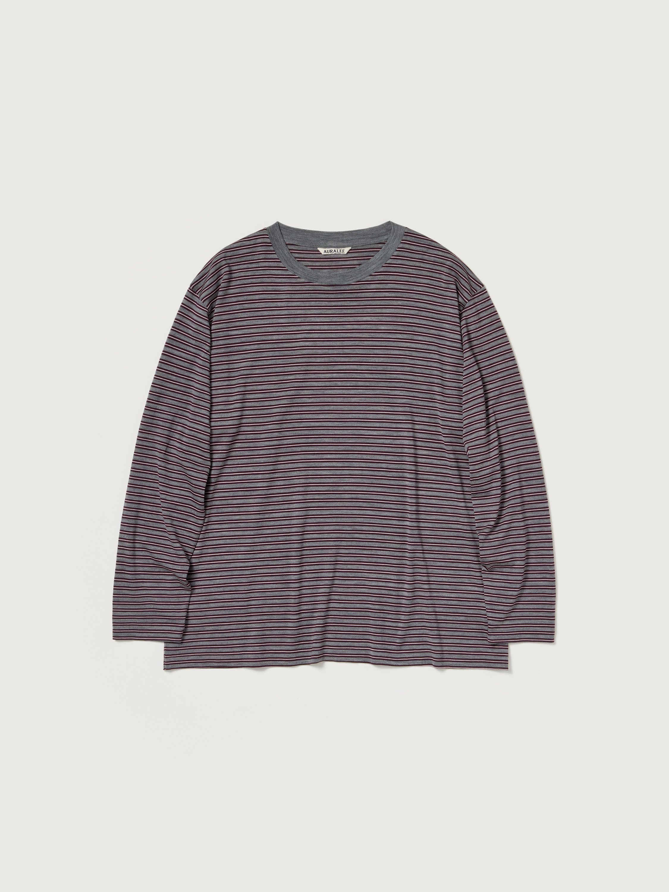 SOFT SMOOTH WOOL STRIPE JERSEY L/S TEE