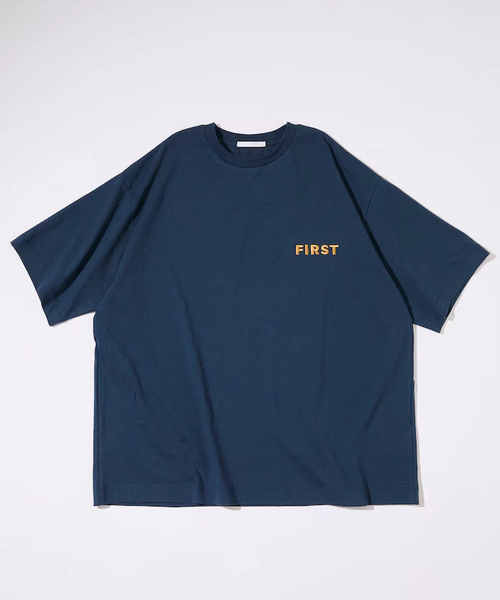 6 Ounce Front Logo Embroidered Crew Neck T-Shirt / One Point Design T-Shirt Left Chest Embroidery First Limited Edition